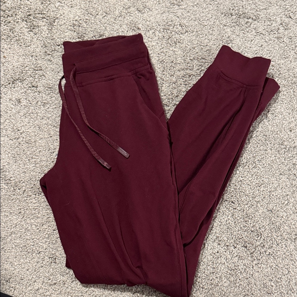 Burgundy lululemon joggers